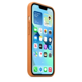 Кожаный чехол Apple MagSafe для iPhone 13 Golden Ocher