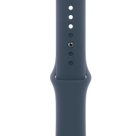 Смарт-часы Apple Watch Series 9 41mm Silver Aluminum Case with Storm Blue Sport Band S/M (MR903)
