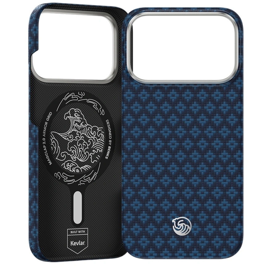 Чехол Benks ArmorGrid Pro Case Kevlar для iPhone 18 Pro Blue (C.K.FL.AP.BE.B072) фото 2
