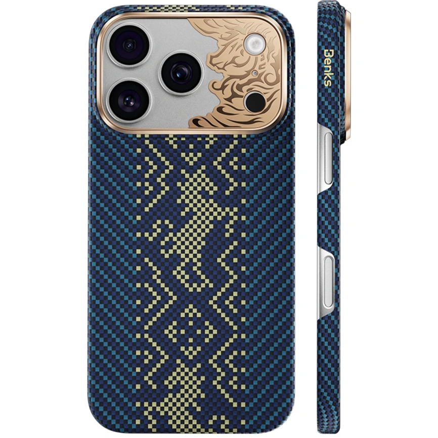 Чехол Benks Knight Air C1 Kevlar Case для iPhone 18 Pro Blue Knight (C.K.FL.AP.GD.C072) фото 1