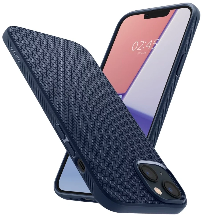 Чехол Spigen Liquid Air для iPhone 14 (ACS05038) Navy Blue фото 5