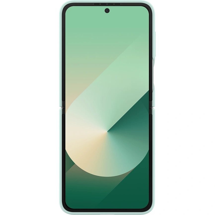 Чехол Samsung Silicone Case with Ring для Galaxy Z Flip6 Mint Green фото 5