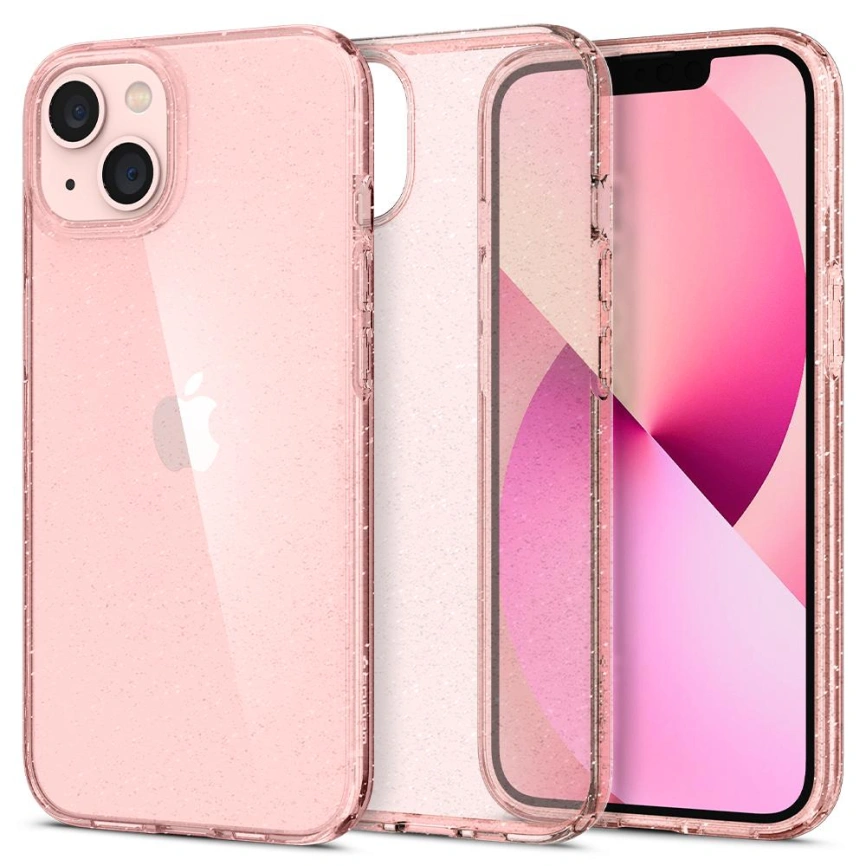 Чехол Spigen Liquid Crystal для iPhone 13 Mini (ACS03313) Glitter Rose фото 1