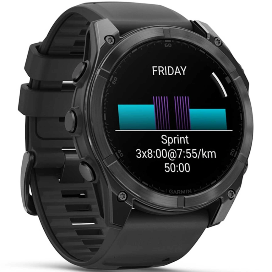 Смарт-часы Garmin Fenix 8 51mm Amoled (010-02905-00) Slate Gray with Black Silicone Band фото 3