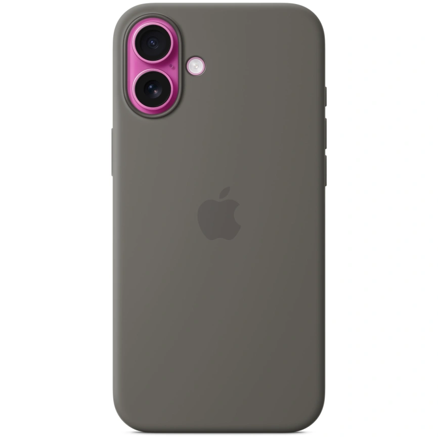 Чехол Apple Silicone Case with MagSafe для iPhone 16 Stone Grey фото 5