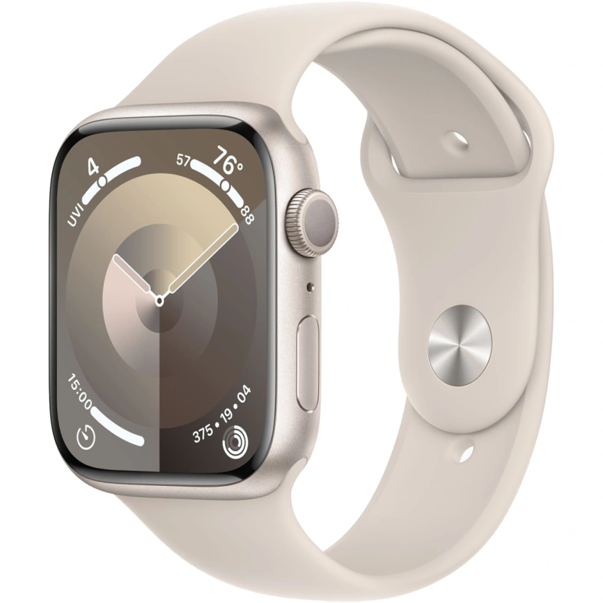 Смарт-часы Apple Watch Series 9 45mm Starlight Aluminum Case with Starlight Sport Band M/L (MR973) фото 1