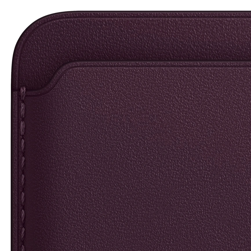 Картхолдер Apple iPhone Leather Wallet with MagSafe Dark Cherry (MM0T3) фото 2