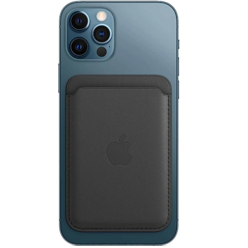 Картхолдер Apple iPhone Leather Wallet with MagSafe Midnight (MM0Y3) фото 3