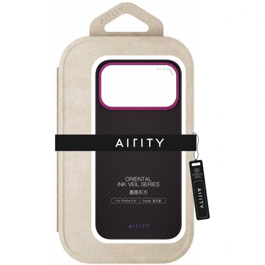 Чехол Airity Oriental Ink Veil Сarbon Fibre для iPhone 17 Pro Max Deep Purple фото 2