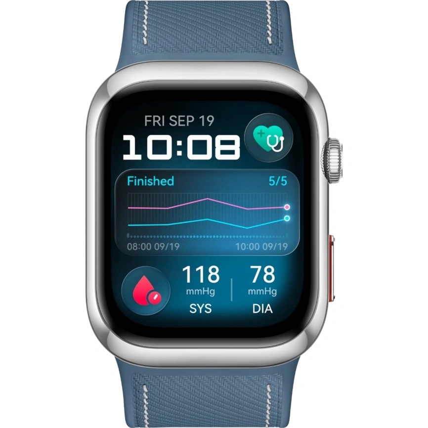 Смарт-часы Huawei Watch D2 White/Blue Composite Leather (55020FJV) фото 3